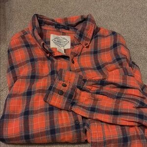 St. John's Bay Orange and Blue Casual Button Down Shirt